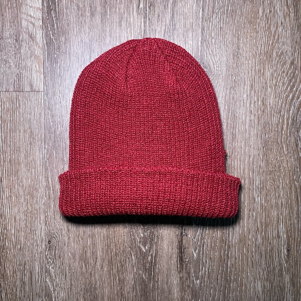 Unisex Red/Maroon Knit Beanie